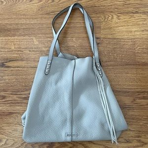 Rebecca Minkoff Grey Leather and Metal Stud Handbag